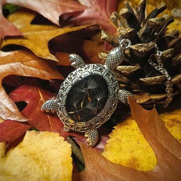 Pendentif tortue akènes