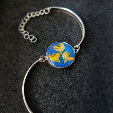 Bracelet Azur et Lottier jaune